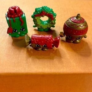 Shopkins Christmas Exclusive Ornament set of 4